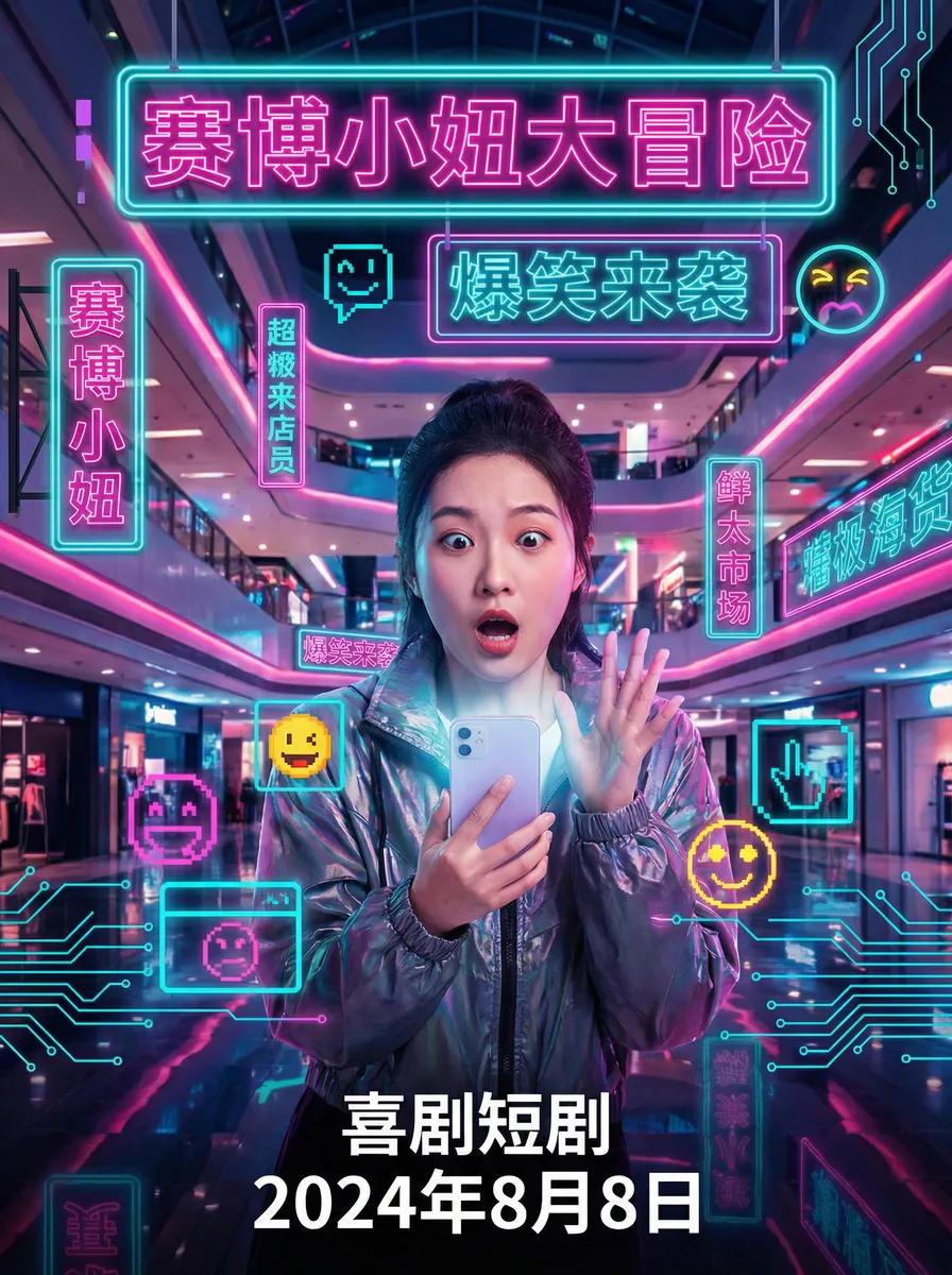 策驰影院 在线观看策驰影院 搞笑喜剧短剧 - 赛博小妞大冒险海报